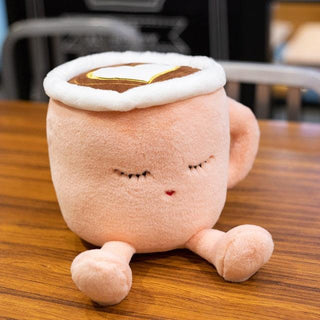 Cute Matcha & Latte Coffee Cup Plushies Pink Stuffed Animals - Plushie Depot