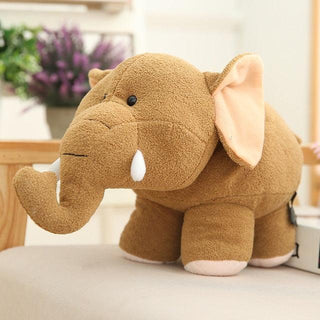 Small Cute Elephant Stuffed Animal Plushie Brown Plushie Depot