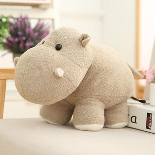 Small Cute Hippo Stuffed Animal Plushie Gray Stuffed Animals - Plushie Depot