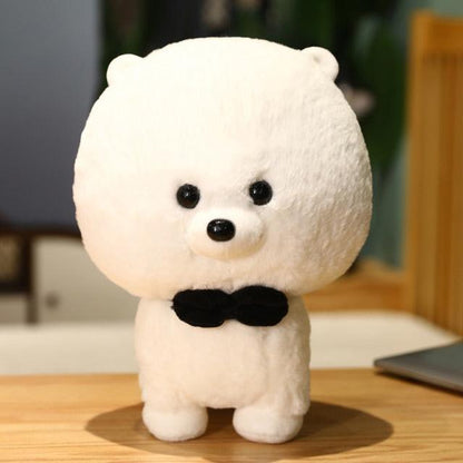 Cute Pomeranian Stuffed Dog Plush Toy White Plushie Depot