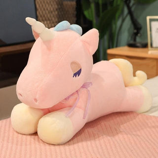 Adorable Sleeping Unicorn Plushies pink lying Plushie Depot