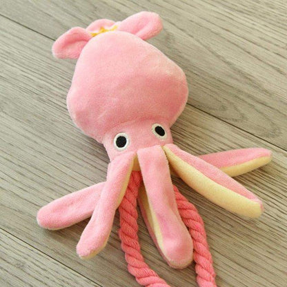 Pink Squid Dog Chew Toy Default Title Pet Toys Plushie Depot