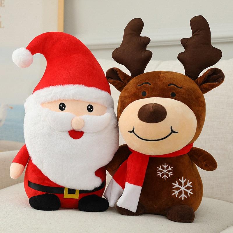 Santa Claus and Reindeer Plushies Stuffed Animals - Plushie Depot
