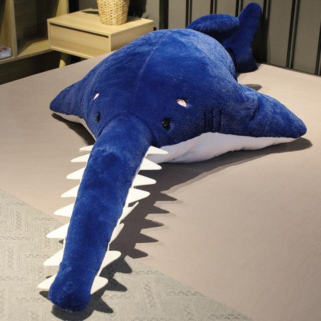 Giant Jagged Shark Plush Toys Blue Stuffed Animals Plushie Depot