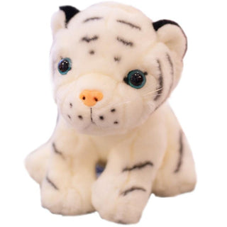 Real Life White Tiger Sitting Doll Plushie Depot