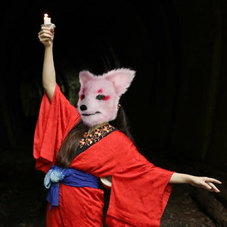 Halloween Pink Fox Mask Plushie Depot