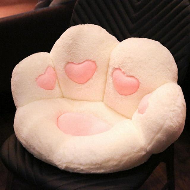 Cute Cat Paw Shape Chair Pillows white Pillows Plushie Depot