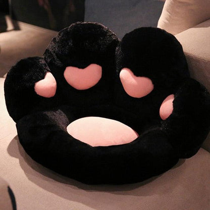 Cute Cat Paw Shape Chair Pillows black Pillows Plushie Depot