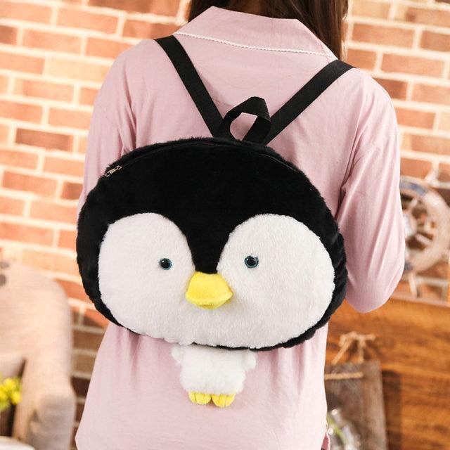 Penguin Plush Backpacks Black Bags Plushie Depot