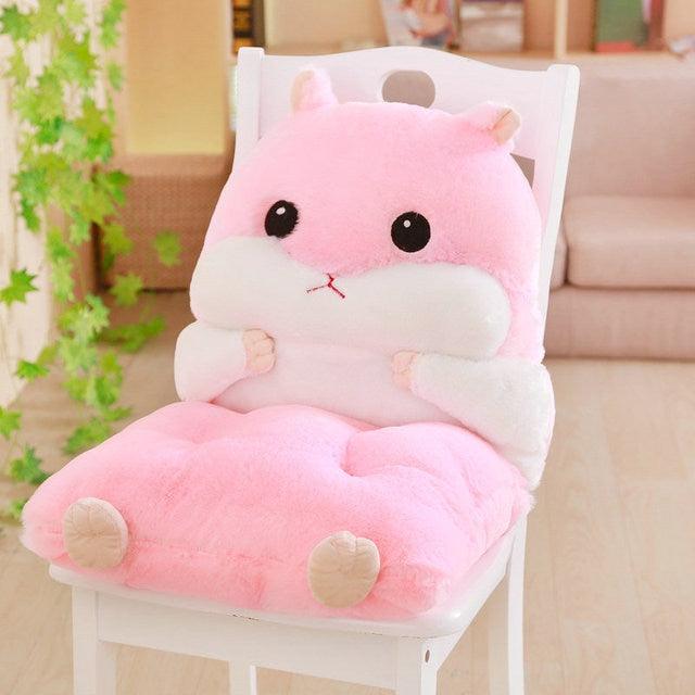 Hamster Cushion Office Chair Support Pink Chairs Plushie Depot