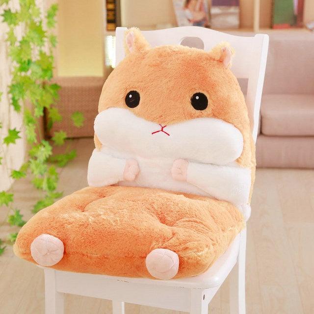 Hamster Cushion Office Chair Support Orange Chairs Plushie Depot