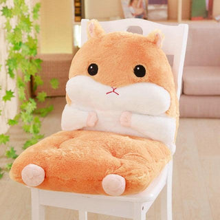 Hamster Cushion Office Chair Support Orange Plushie Depot