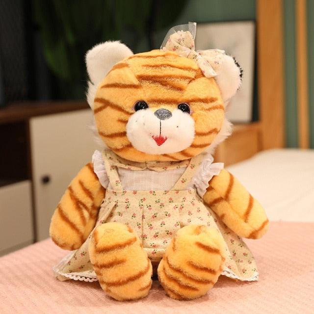 Cute Sweet Tiger Plush Toys Dress Stuffed Animals Plushie Depot