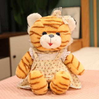 Cute Sweet Tiger Plush Toys Dress Stuffed Animals - Plushie Depot