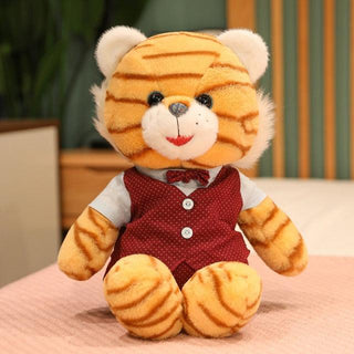 Cute Sweet Tiger Plush Toys Red Vest Plushie Depot