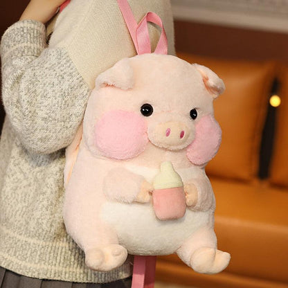 Plush Pink Pig Hand Warmer & Backpack Bags - Plushie Depot