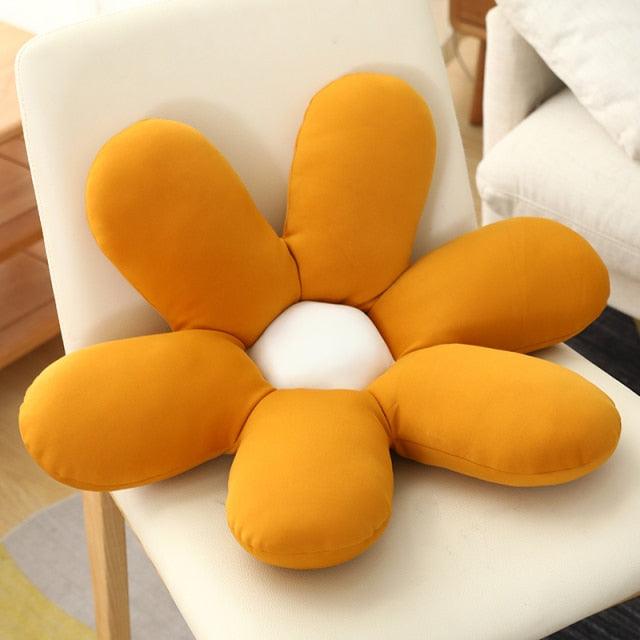 Tulip Sunflower Daisy Flower Pillow Cushion yellow 23'' Plushie Depot