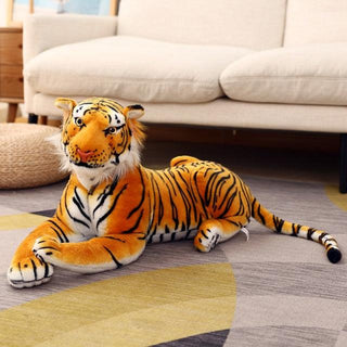 Ferocious Wild White Tiger Throw Pillow Plush Toy yellow tiger Plushie Depot