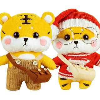 Kawaii Knitted Clothing Cosplay Tiger Plush Toys - Plushie Depot