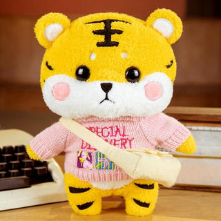 Kawaii Knitted Clothing Cosplay Tiger Plush Toys 12" pink girl sweater Plushie Depot