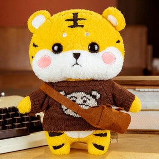 Kawaii Knitted Clothing Cosplay Tiger Plush Toys 12" brown bear Plushie Depot