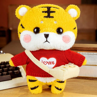 Kawaii Knitted Clothing Cosplay Tiger Plush Toys 12" heart sweater Plushie Depot