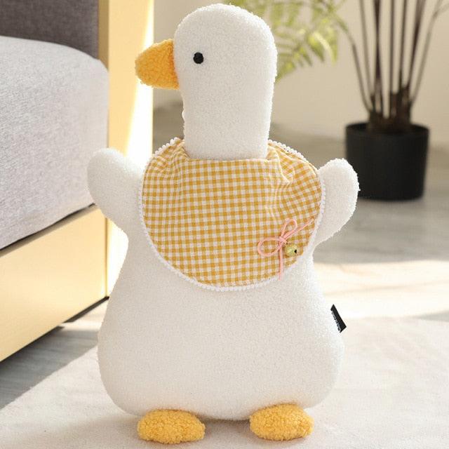 Soft Baby Bib White Duck Plush Toy 19'' duck Plushie Depot