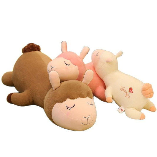 Kawaii Laying Down Alpaca Plush Toys Stuffed Animals - Plushie Depot