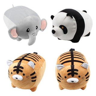 Cute Chubby Panda Elephant Tiger Pillow Plush toy - Plushie Depot