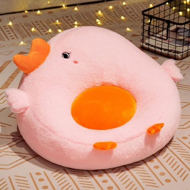 Cute Chicken Floor Cushion Pink Plushie Depot