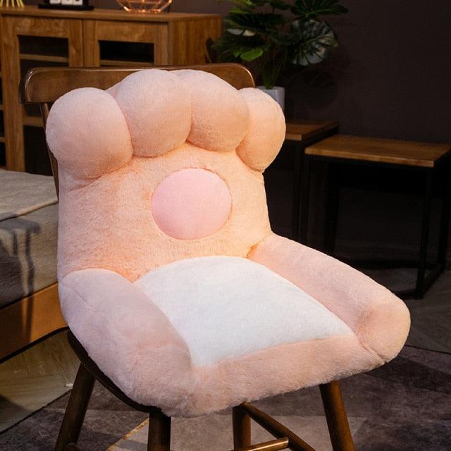 Cat Paw Chair Cushion Light Pink - Plushie Depot