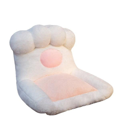 Cat Paw Chair Cushion white - Plushie Depot
