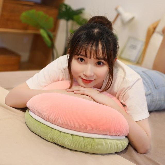 Multicolor Macaron Plush Pillows green pink Plushie Depot