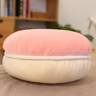 Multicolor Macaron Plush Pillows pink white Plushie Depot