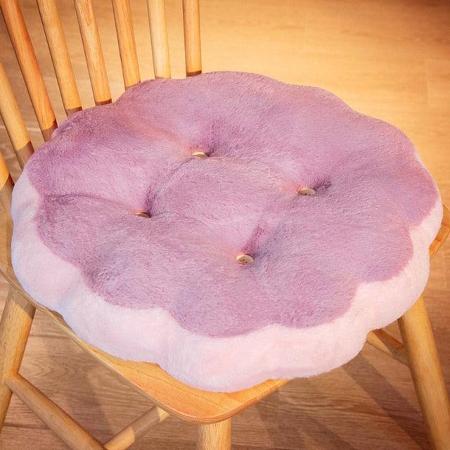 Biscuit Shaped Cushions Purple 1 - Plushie Depot