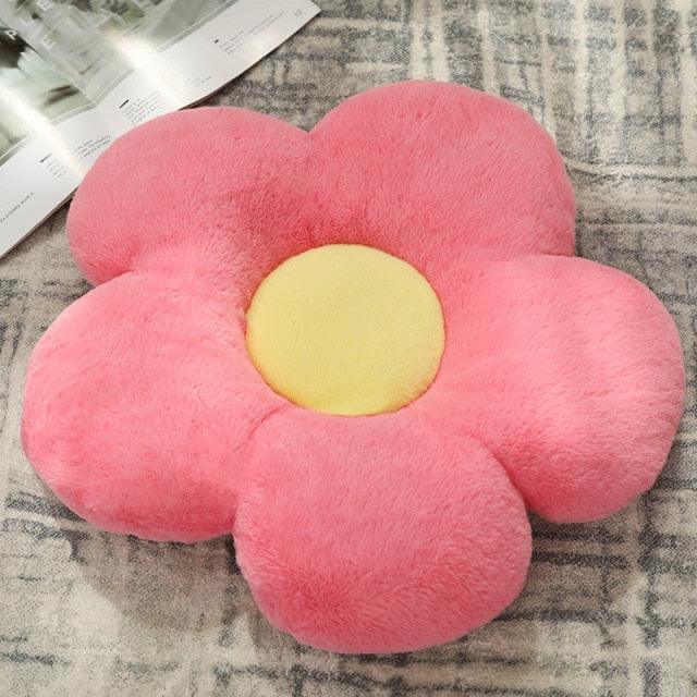 Kawaii Flower Cushion Pillow Plush Toy Red - Plushie Depot