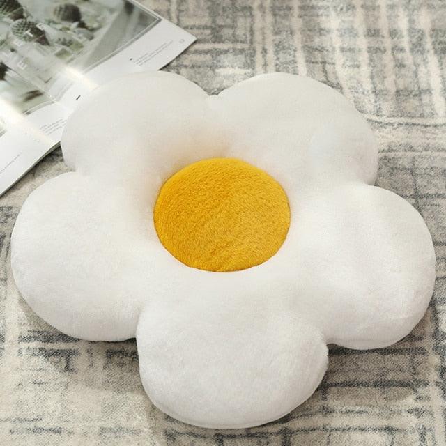 Kawaii Flower Cushion Pillow Plush Toy white - Plushie Depot