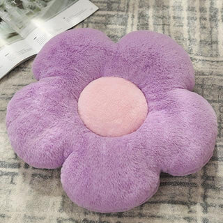 Kawaii Flower Cushion Pillow Plush Toy Purple Plushie Depot