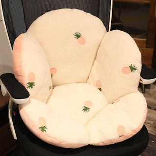 Exquisite Embroidered Petal Cushion white - Plushie Depot