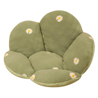 Exquisite Embroidered Petal Cushion green - Plushie Depot