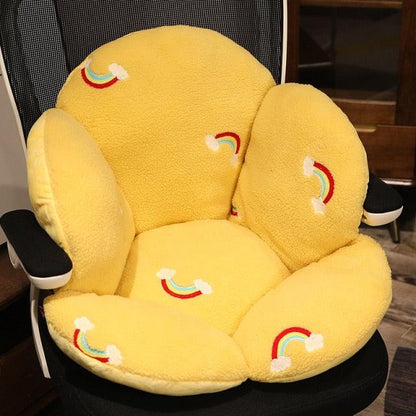 Exquisite Embroidered Petal Cushion Yellow Plushie Depot