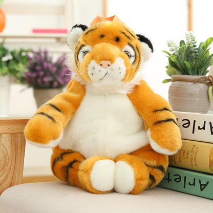 Meditation Animal Friends Plush Toys 18''x9'' yelloe tiger Plushie Depot