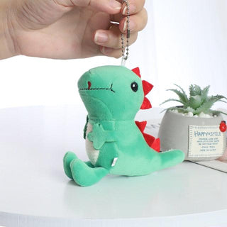 Kawaii Dinosaur Plush Toy Keychains 3'' green - Plushie Depot