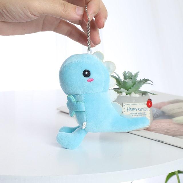 Kawaii Dinosaur Plush Toy Keychains 3'' Blue Plushie Depot