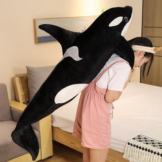 Realistic Giant Killer Whale Plush Toy 49" killer shark Plushie Depot
