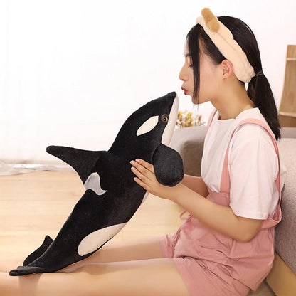Realistic Giant Killer Whale Plush Toy 28" killer shark Stuffed Animals Plushie Depot