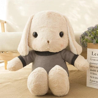 Adorable Sweater Bunny Plushies Brown Bunny Grey - Plushie Depot