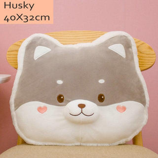 Cute Animal Throw Pillows 15''X12'' husky dog Plushie Depot