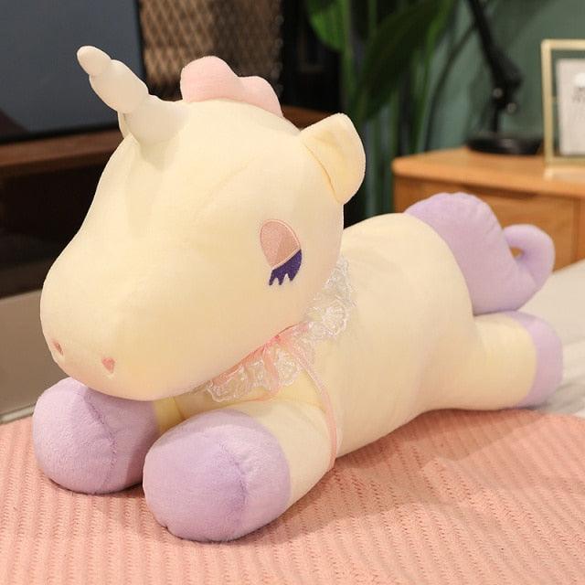 Fairy Princess Unicorn Plush Toy white lying Plushie Depot