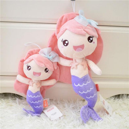 Fairy Tale Mermaid Princess Plushies pink hair Mermaid Plushie Depot